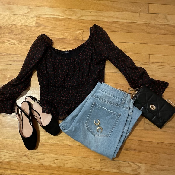 Abercrombie & Fitch Cropped Peasant Blouse - Picture 1 of 6